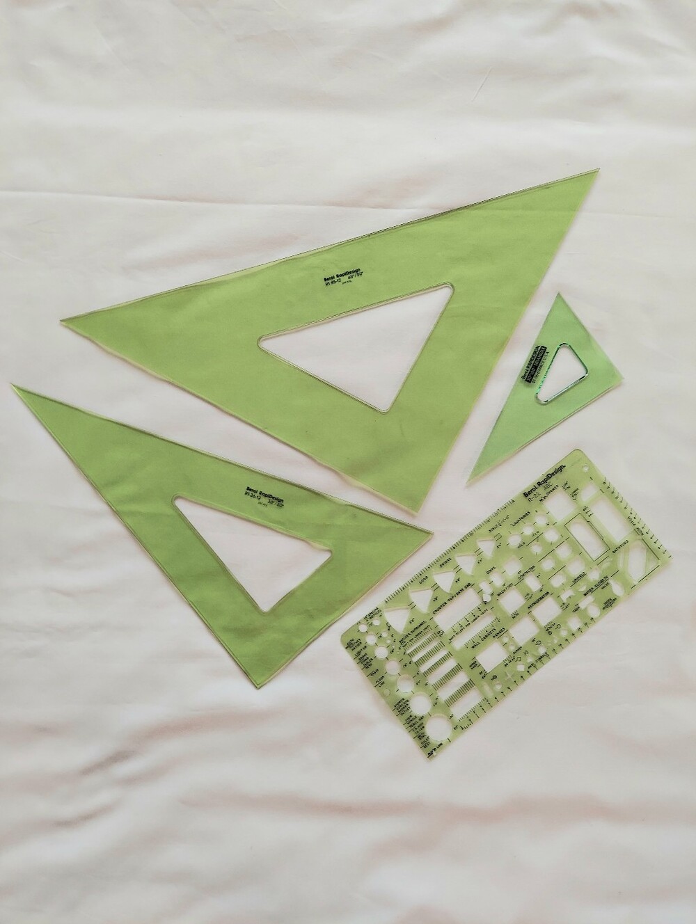 Berol RapiDesign Triangles (3), Architectual Template (1),Drafting-Drawing Tools - Picture 8 of 8